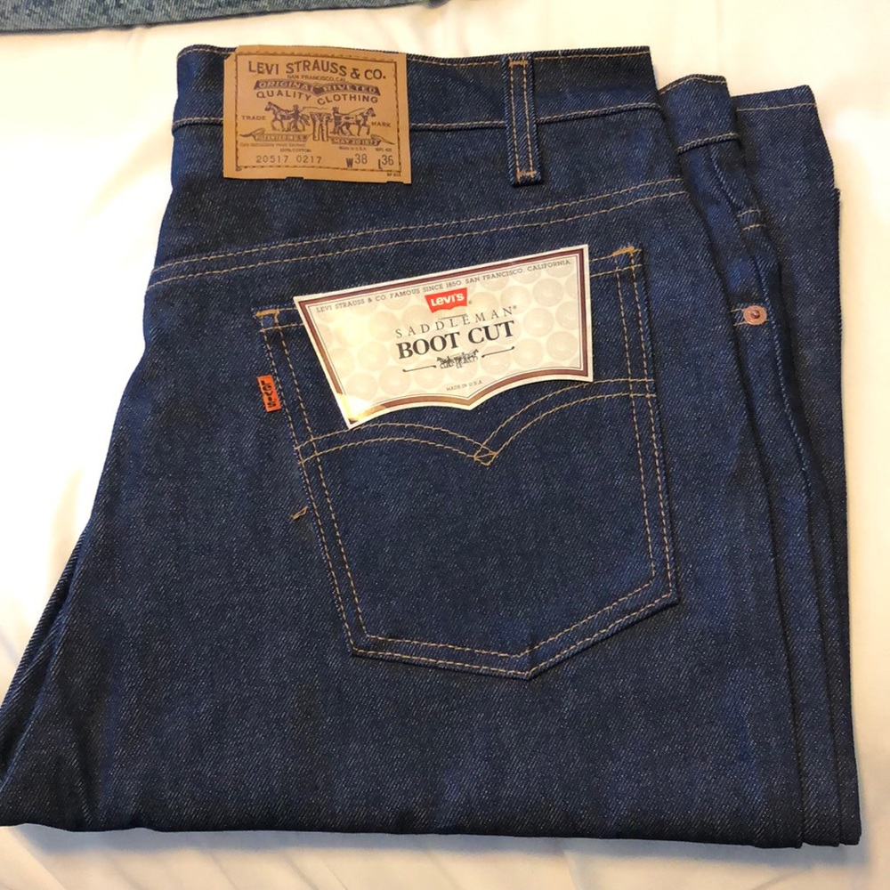 Levi’s men’s jeans Saddleman boot cut 38x36 dk blu